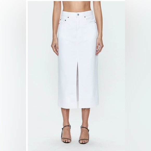 Pistola Alice White High Rise Midi denim Skirt – Size 26 - Picture 3 of 13